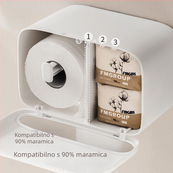 Zidni držač toaletnog papira, bez bušenja, kupaonica, model 001, podrijetlo Guangdong, Materijal: Drugi, Višenamjenski