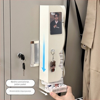 Zidni magnetski držač salveta od željeza, nepravilnog oblika, moderan minimalistički stil