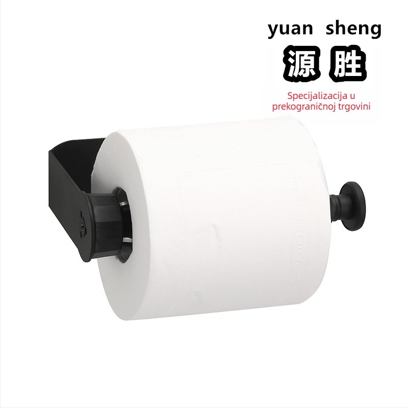 Držač papirnatih ručnika za zidnu montažu od nehrđajućeg čelika s amortizerom, ovalnog oblika