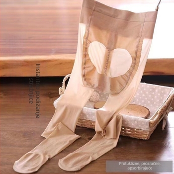 Hlače za podizanje bokova, nevidljive, ultra tanke, od baršunaste svile Mulberry 70–80%, jedne boje, protuklizne