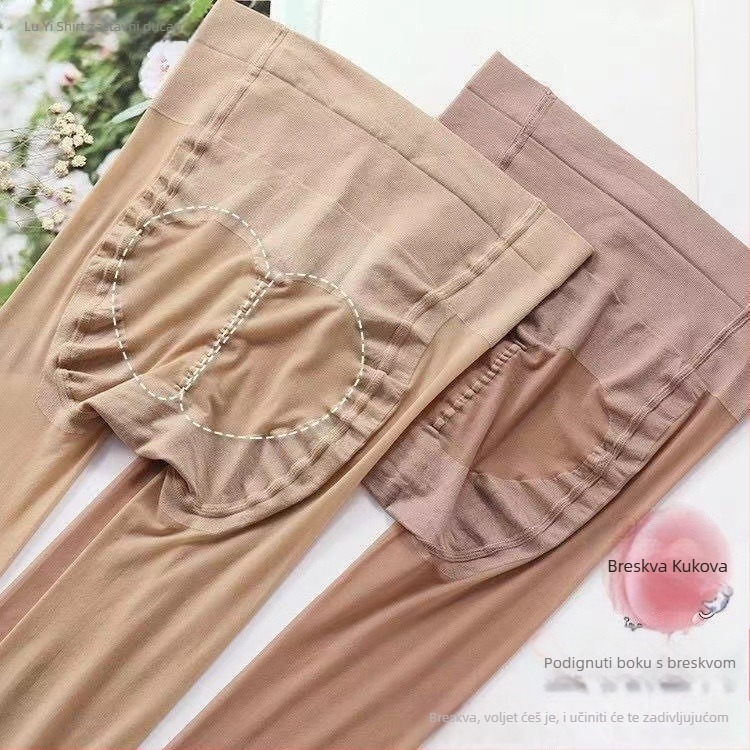 Hlače za podizanje bokova, nevidljive, ultra tanke, od baršunaste svile Mulberry 70–80%, jedne boje, protuklizne