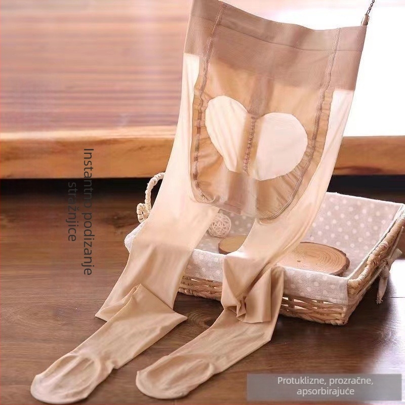 Hlače za podizanje bokova, nevidljive, ultra tanke, od baršunaste svile Mulberry 70–80%, jedne boje, protuklizne