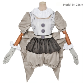 Klaun cosplay kostim za odrasle, unisex, pozorišna odjeća, poliester materijal, uzorak poderanih cvjetova