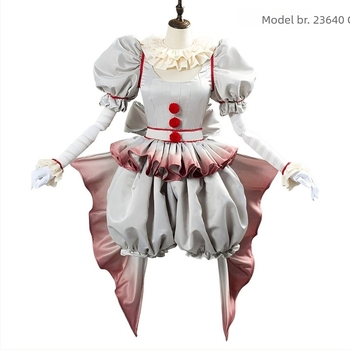 Klaun cosplay kostim za odrasle, unisex, pozorišna odjeća, poliester materijal, uzorak poderanih cvjetova