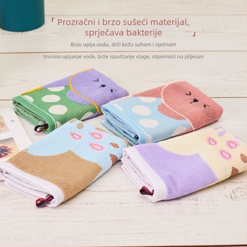 Dječji pamučni četvrtasti ručnik za lice, brzo upijanje, 50 g, Jacquard tkanina, kućna upotreba