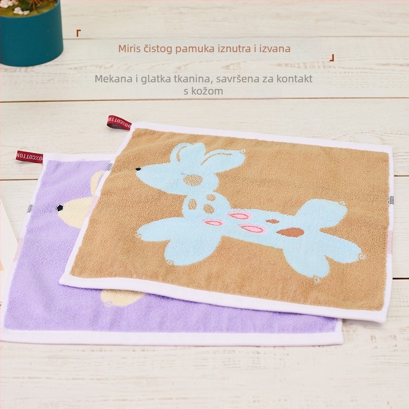 Dječji pamučni četvrtasti ručnik za lice, brzo upijanje, 50 g, Jacquard tkanina, kućna upotreba