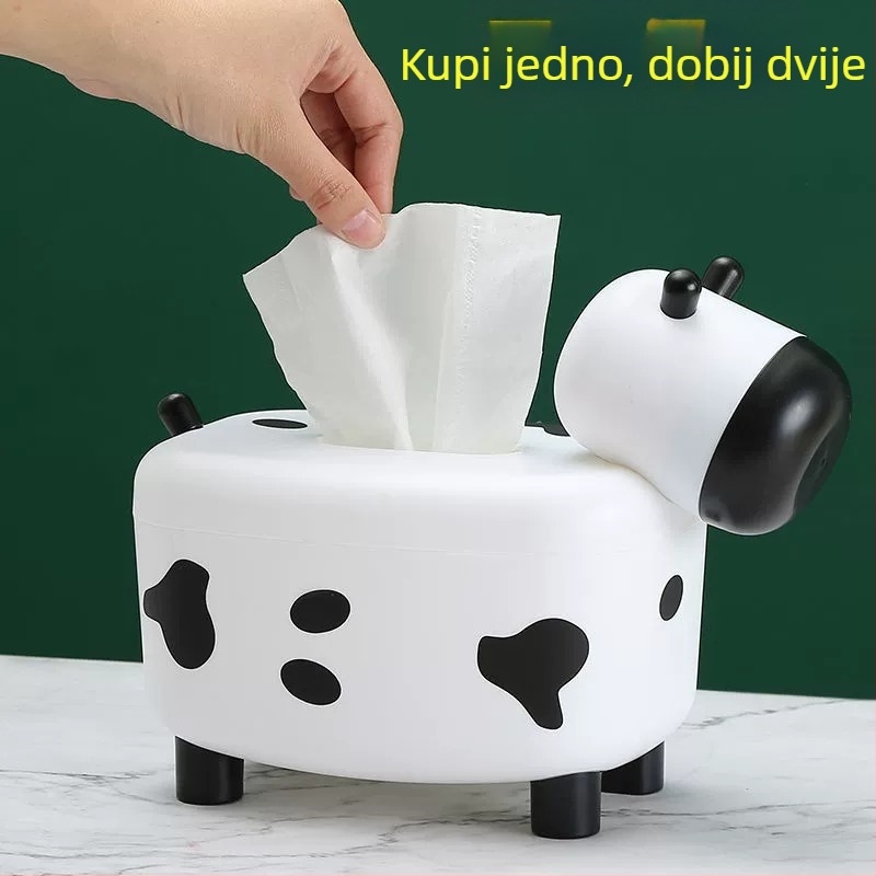 Kutija za maramice 2-u-1, plastična, vodootporna, višefunkcionalna, za dnevni boravak, auto i kupaonicu