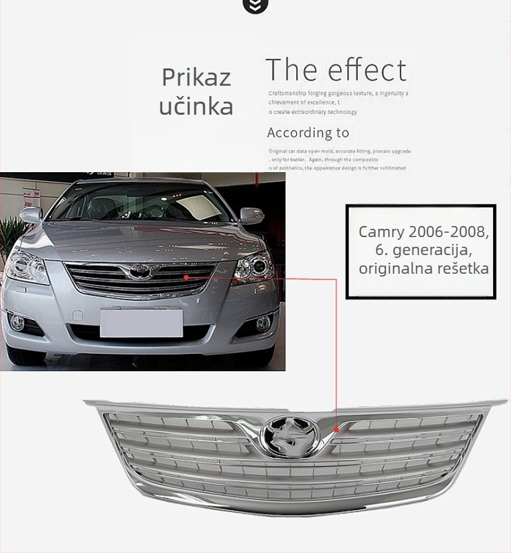Gril za rešetku hladnjaka za Camry (06-11, 13-15) – Metalna konstrukcija, Modificirana prednja maska, Black Warrior Grille, Potpuno crna rešetka