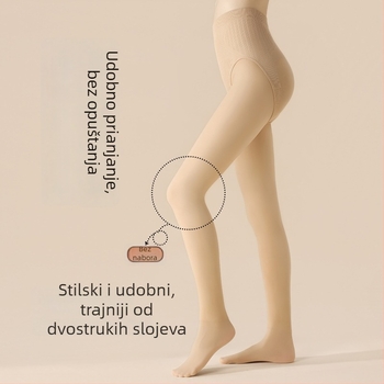Najlon tajice s visokim strukom, debeli, pune duljine, oblikovanje
