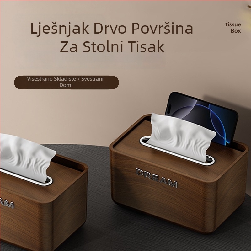 Kutija za maramice – Materijal: željezo, Model: 9059, Stil: moderna jednostavnost, Funkcija: višefunkcionalna, Pogodno za auto, dnevni boravak i kupaonica