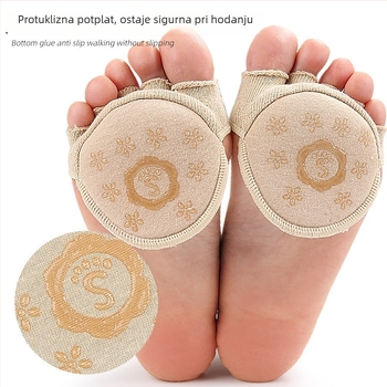 Čarape s otvorenim prstima, pet prstiju, silikon protiv klizanja, upijaju znoj, najlon-spandeks smjesa za žene