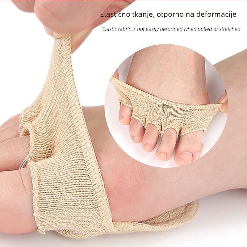 Čarape s otvorenim prstima, pet prstiju, silikon protiv klizanja, upijaju znoj, najlon-spandeks smjesa za žene