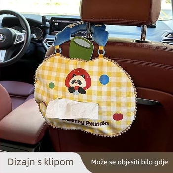 Vješena torba za kutiju maramica od Oxford platna, s odvojivom papirnom salvetom, moderni minimalistički stil, višenamjenska