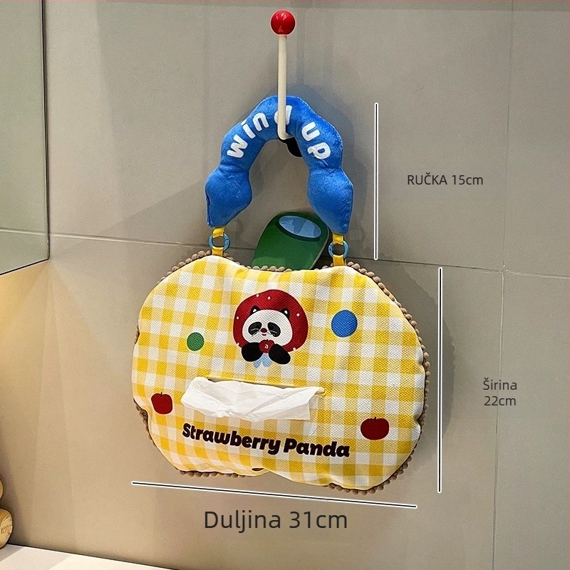 Vješena torba za kutiju maramica od Oxford platna, s odvojivom papirnom salvetom, moderni minimalistički stil, višenamjenska