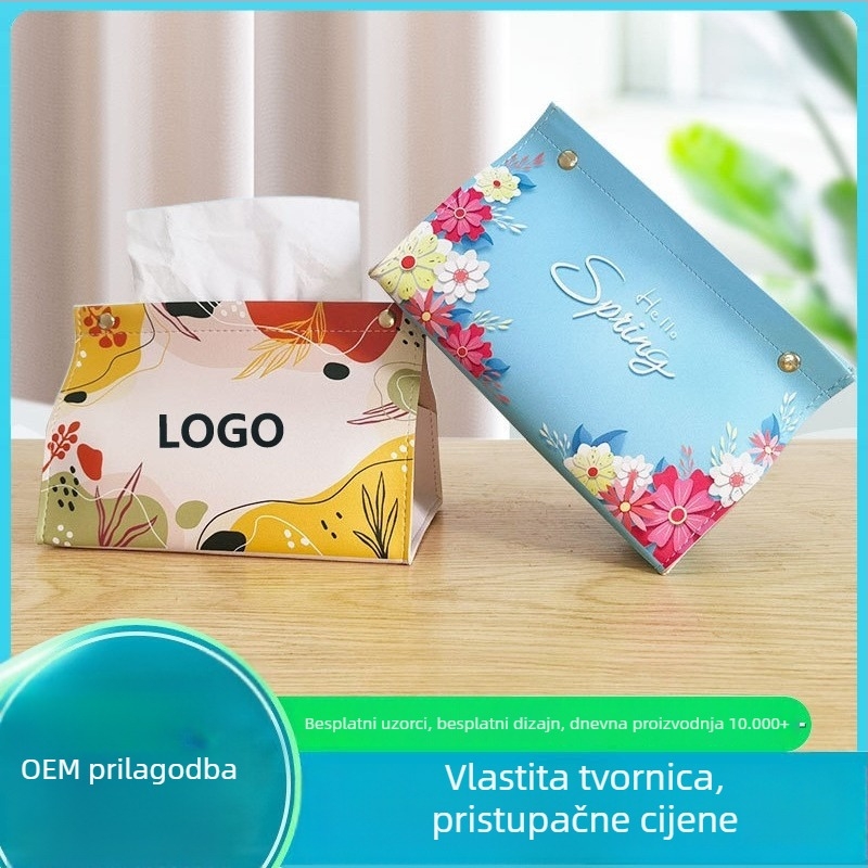 Kožna kutija za papirnate maramice — prilagodljiva, vodootporna, pogodna za auto, dnevni boravak i kupaonicu (Model XH-XSL-20250514-061)