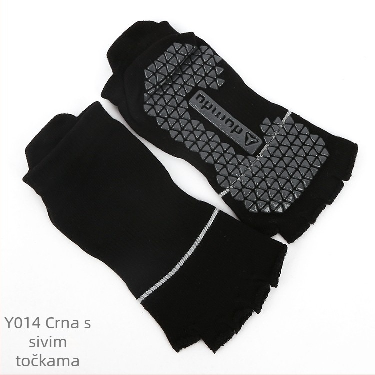 Muške joga čarape s pet prstiju, prozračne od pamuka, do gležnja, pogodne za sve sezone