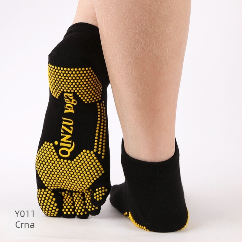 Muške joga čarape s pet prstiju, prozračne od pamuka, do gležnja, pogodne za sve sezone