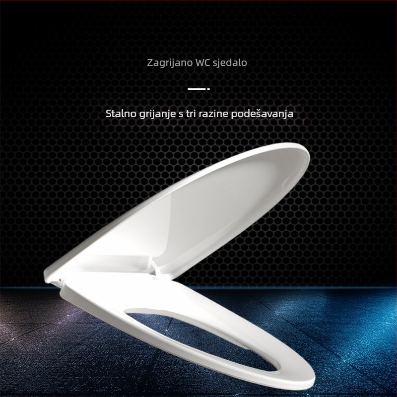 Inteligentno grijano WC sjedalo s tri razine podešavanja temperature i tihim sporim spuštanjem poklopca, model Av-6901, PP ploča