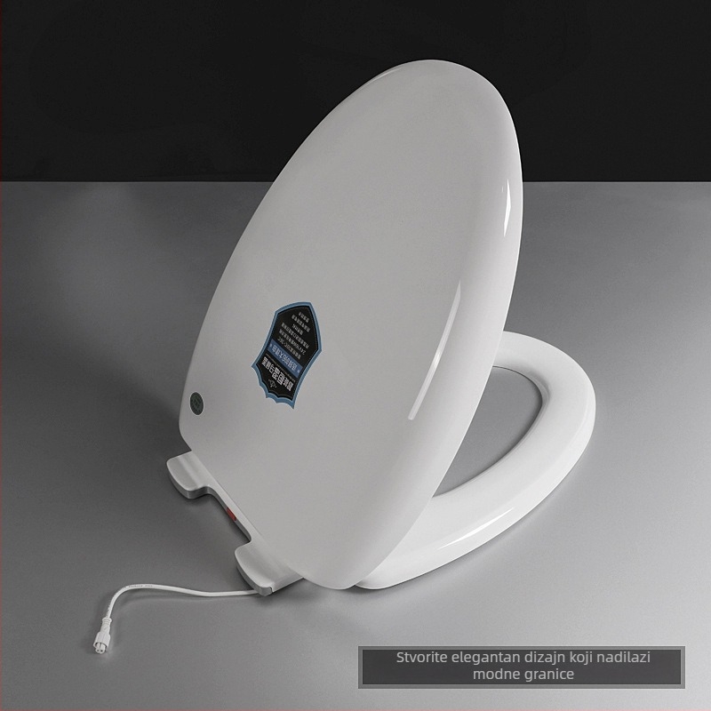 Pametan termostatski poklopac za WC s podesivom temperaturom, zaštita od propuštanja, meko zatvaranje, udaljenost rupa za ugradnju 14–16 mm — Model 5001