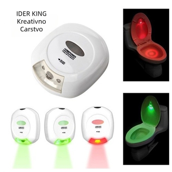 LED noćna svjetiljka za poklopac WC-a sa senzorom pokreta, baterijsko napajanje, ABS kućište, model TL-001