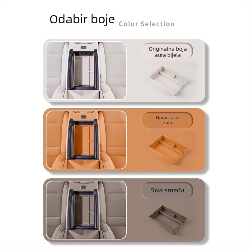 Organizator kutije za pohranu središnje konzole – koža – Branda Lutu Auto Parts – Kompatibilno s Ideal i6