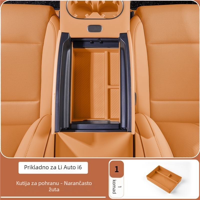 Organizator kutije za pohranu središnje konzole – koža – Branda Lutu Auto Parts – Kompatibilno s Ideal i6
