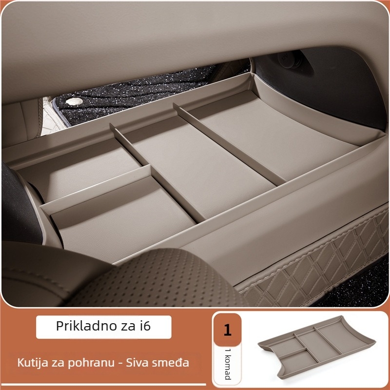 Organizator kutije za pohranu središnje konzole – koža – Branda Lutu Auto Parts – Kompatibilno s Ideal i6