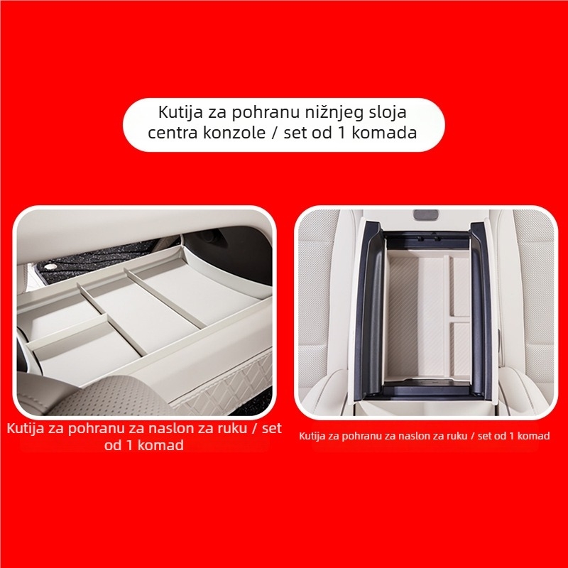 Organizator kutije za pohranu središnje konzole – koža – Branda Lutu Auto Parts – Kompatibilno s Ideal i6