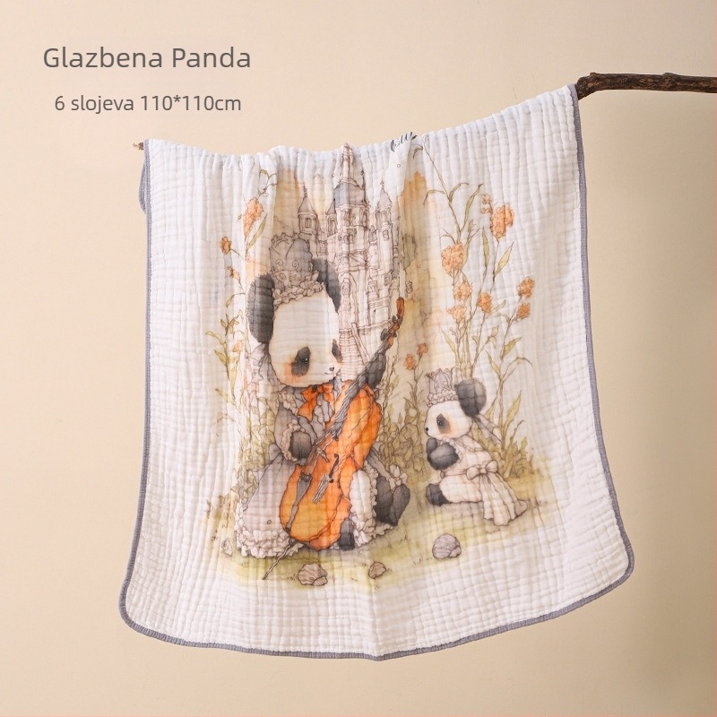 Bolin Lily Baby kupanjski ručnik – čista pamuk-gaza, 46 vlakana, 300–400 g, za bebe