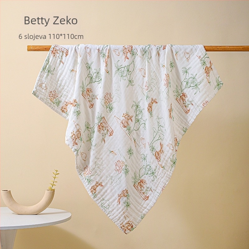 Bolin Lily Baby kupanjski ručnik – čista pamuk-gaza, 46 vlakana, 300–400 g, za bebe