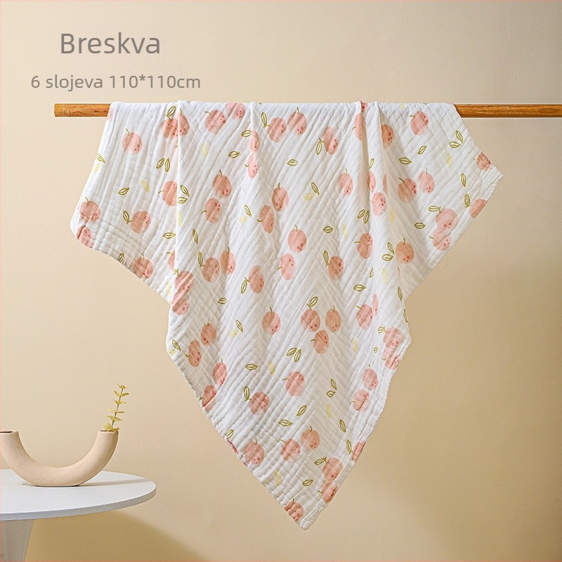 Bolin Lily Baby kupanjski ručnik – čista pamuk-gaza, 46 vlakana, 300–400 g, za bebe