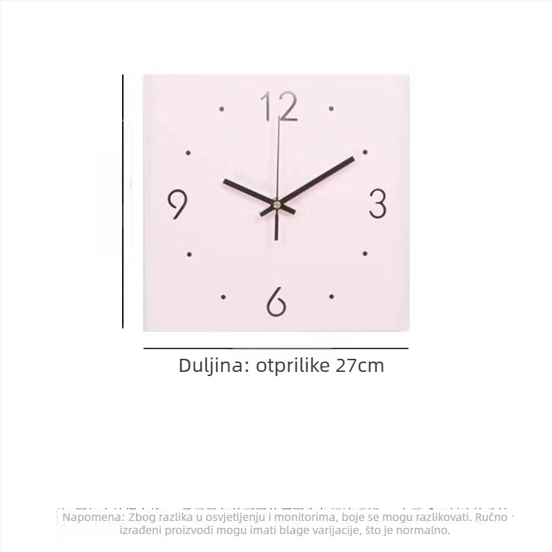 Zidni sat s napajanjem solarnim, tihim hodom, metalni okvir, metalni brojčanik, plastično ogledalo