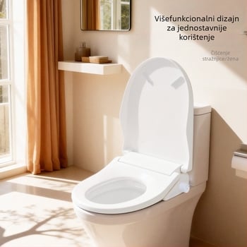 Inteligentna daska za WC W118C s funkcijama čišćenja stražnjice i ženskog čišćenja, jednostavna instalacija, ispiranje sifonskog tipa, protok vode 500–700 ml/min, materijal PP ploča