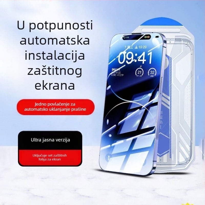 Staklena prednja zaštita zaslona za iPhone 14 Pro Max – HD jasnost, otporna na prašinu, otisci prstiju otporna, otpornost na pad, potpuno prekrivanje zaslona