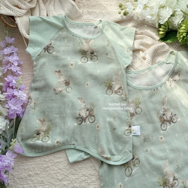 Set za bebe za spavanje — ljeto, bambus-bavlna gazasta tkanina, korejski stil, spavaća vreća