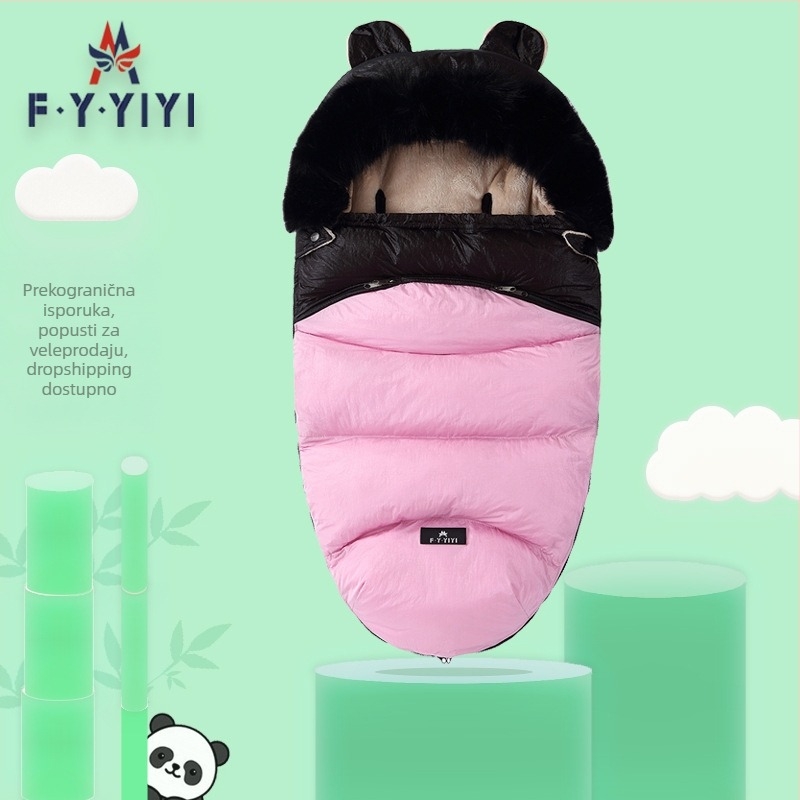Dječji spavaći vreća za bebe, cocoon stil, poliester materijal s flanel podstavom, punjenje od bebe sigurnog pamuka, jednobojan dizajn, za uzrast 0–3 godina, pogodna za zimu, proljeće i jesen