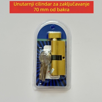 Cilindar zaključavanja za unutarnje vrata, bakreni materijal, model 59, moderni minimalistički stil.