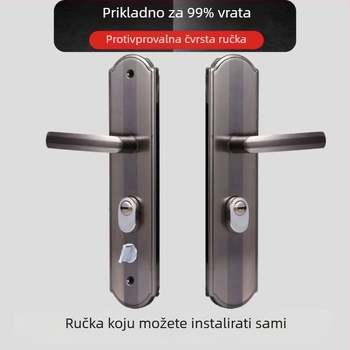 Brava s kvakom za sigurnosna vrata, željezno tijelo, opći model, udaljenost središta 68 mm, razmak rupa 235 mm