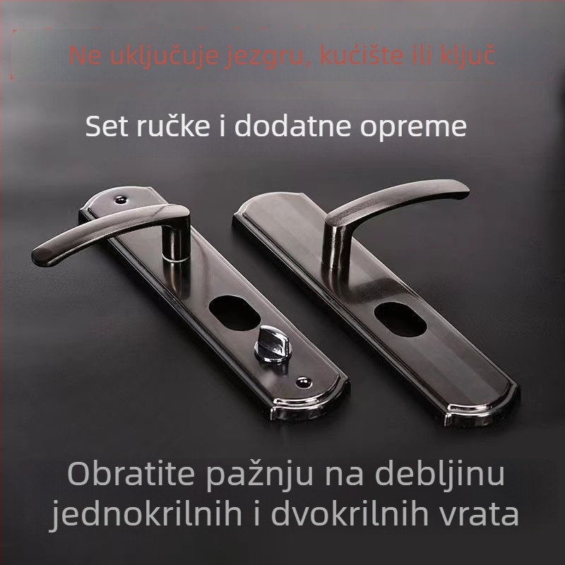 Brava s kvakom za sigurnosna vrata, željezno tijelo, opći model, udaljenost središta 68 mm, razmak rupa 235 mm