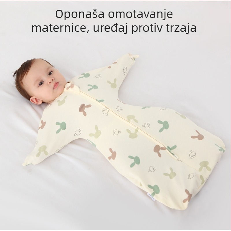 Pamukasti dječji spavaći vreć s podstavom od čiste pamuke, upija vlagu, karikatura uzorak, za novorođenčad 0–1 godina