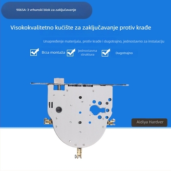 Kućište brave Eddia 9065A-3 za vrata s zaštitom protiv krađe — nehrđajući čelik, 1050 g, moderni minimalistički dizajn