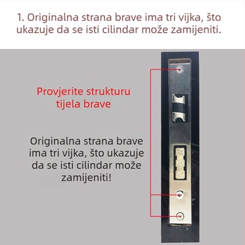 Bakreni cilindar brave za drvena vrata | čvrsta bakrena konstrukcija, pogodan za razne brave, težina 120, moderan minimalistički stil