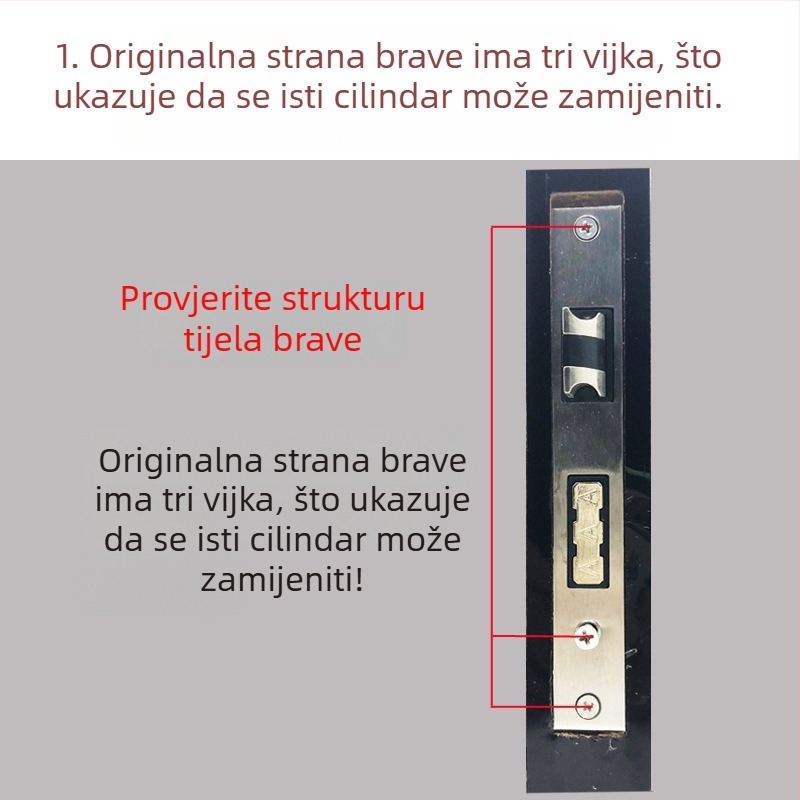 Bakreni cilindar brave za drvena vrata | čvrsta bakrena konstrukcija, pogodan za razne brave, težina 120, moderan minimalistički stil
