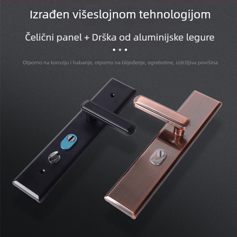 Višefunkcijska ručka za vrata s bravam — Huaxin 1215 model, materijal legura, za sigurnosna vrata, moderni minimalistički stil