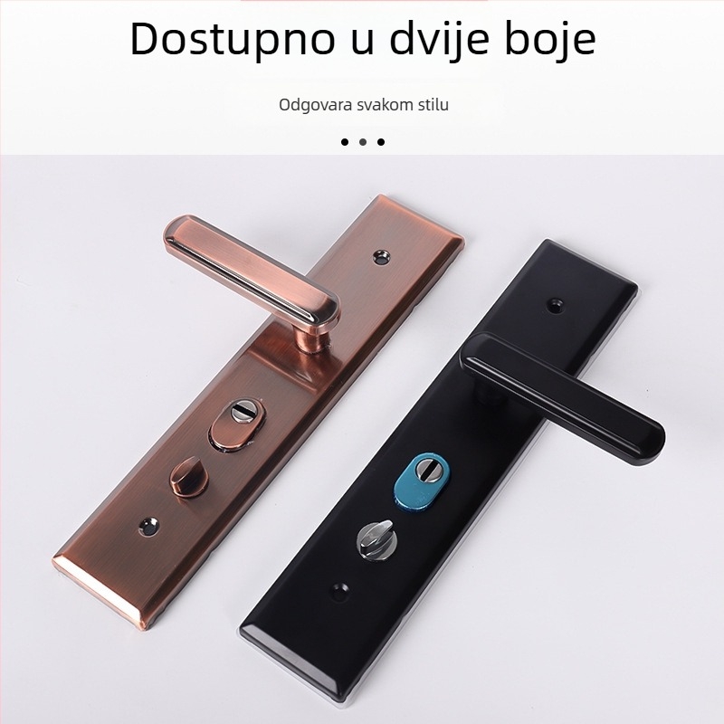 Višefunkcijska ručka za vrata s bravam — Huaxin 1215 model, materijal legura, za sigurnosna vrata, moderni minimalistički stil