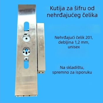 Nerđajući čelični kutija za pametni bravu na vrata, ručna brava, kompatibilna s kvadratnim tijelom brave, za sigurnosna vrata, moderan minimalistički stil