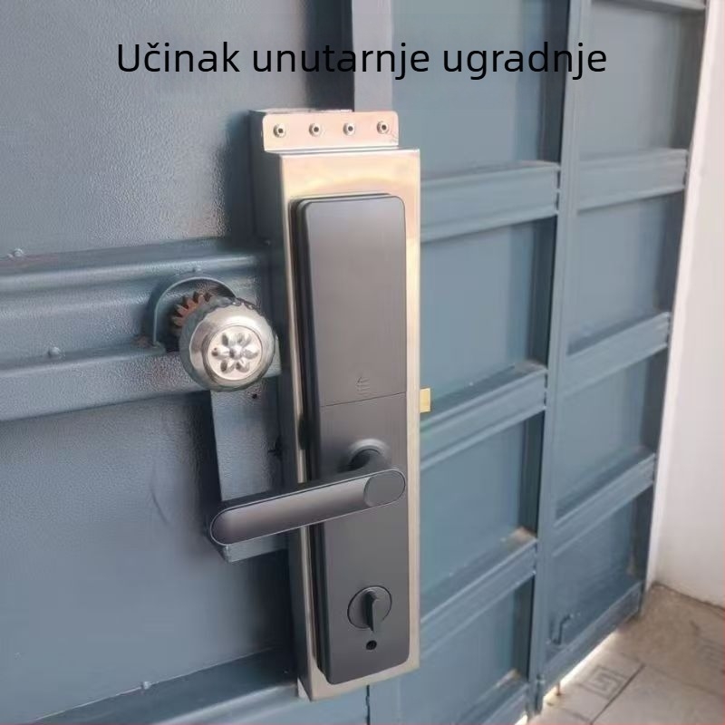 Nerđajući čelični kutija za pametni bravu na vrata, ručna brava, kompatibilna s kvadratnim tijelom brave, za sigurnosna vrata, moderan minimalistički stil