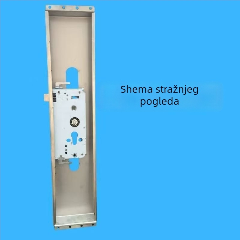 Nerđajući čelični kutija za pametni bravu na vrata, ručna brava, kompatibilna s kvadratnim tijelom brave, za sigurnosna vrata, moderan minimalistički stil