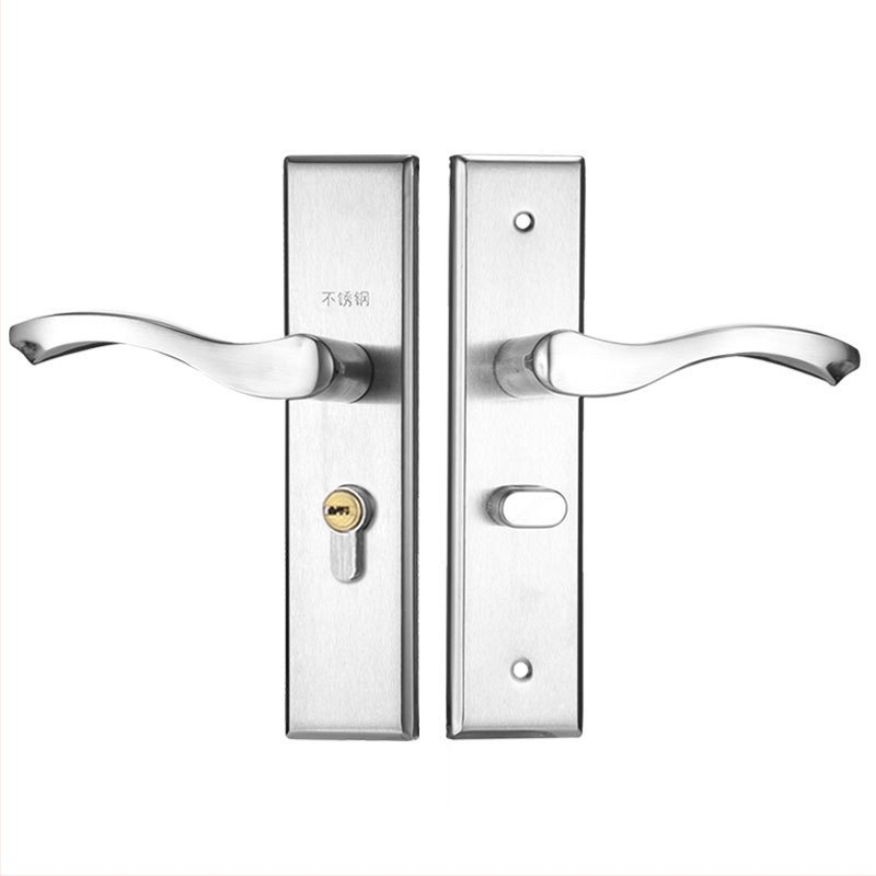 Unutarnja brava s jednim jezikom, nehrđajući čelik, bravica s drškom, model 6598882, moderan minimalistički stil