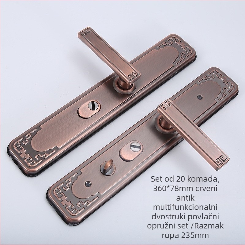 Protukradna kvaka za vrata, nehrđajući čelik, dvostruka napeta opruga, model 207, moderni minimalistički dizajn